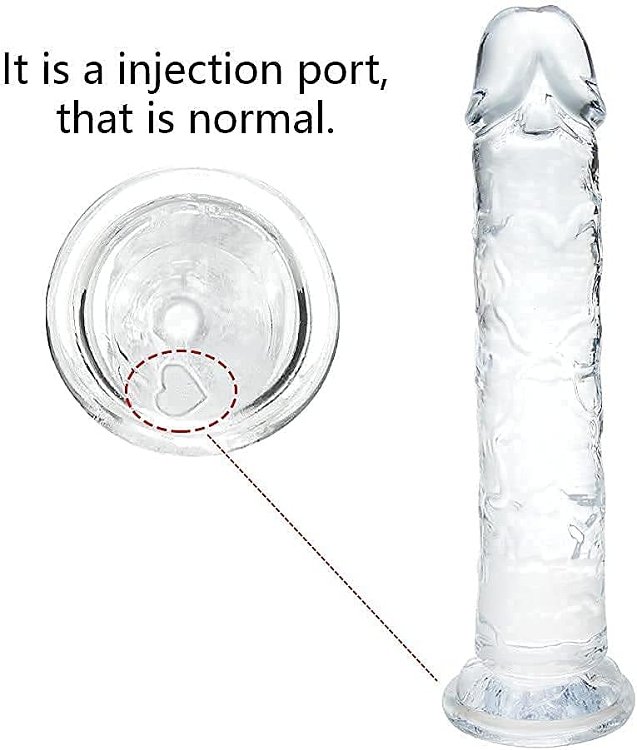 SMD Vanguard, Realistic Dildo 21cm Ρεαλιστικό Dildo με Βεντούζα, Clear