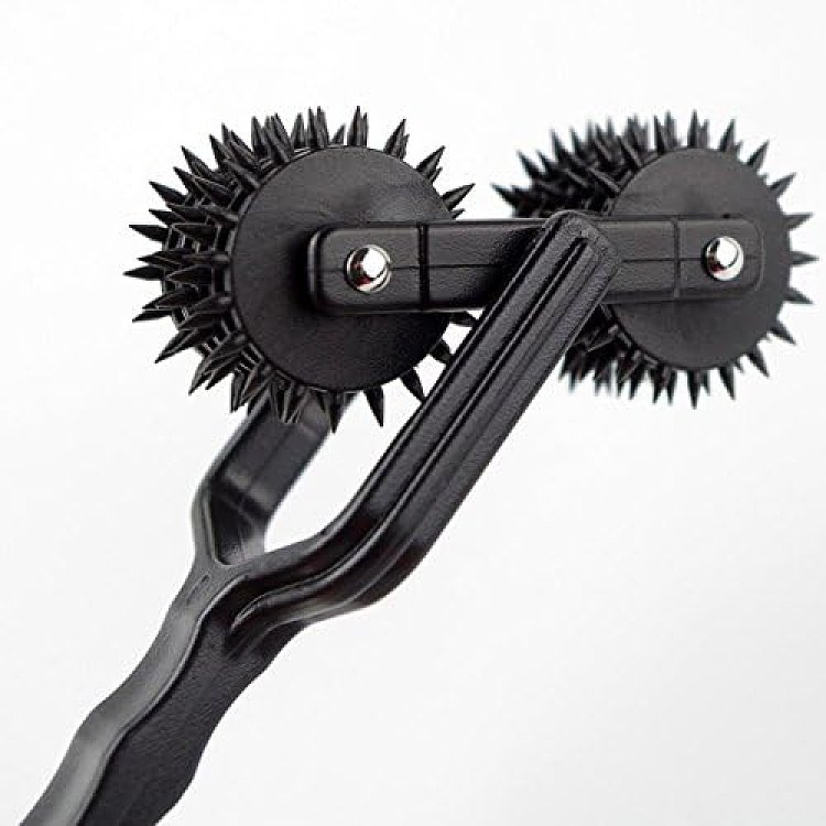 SMD SpireX, Spiked Double 5 Row Pinwheel, Dual Sensitivity Wheel, Black