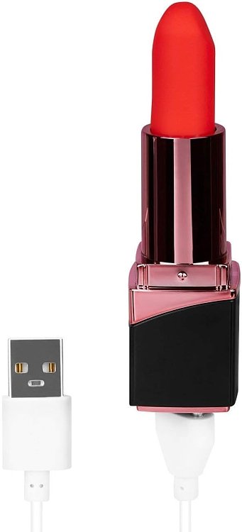 SMD Lipstick Stealthy Vibrator for Clitoral G-Spot & Anal Stimulation, Pocket Δονητής Κραγιόν με 10 Δονήσεις, Black/Red