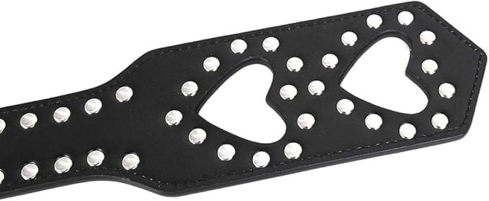 SMD Doit Paddle Studded Hearts 34cm από Vegan Leather, Black