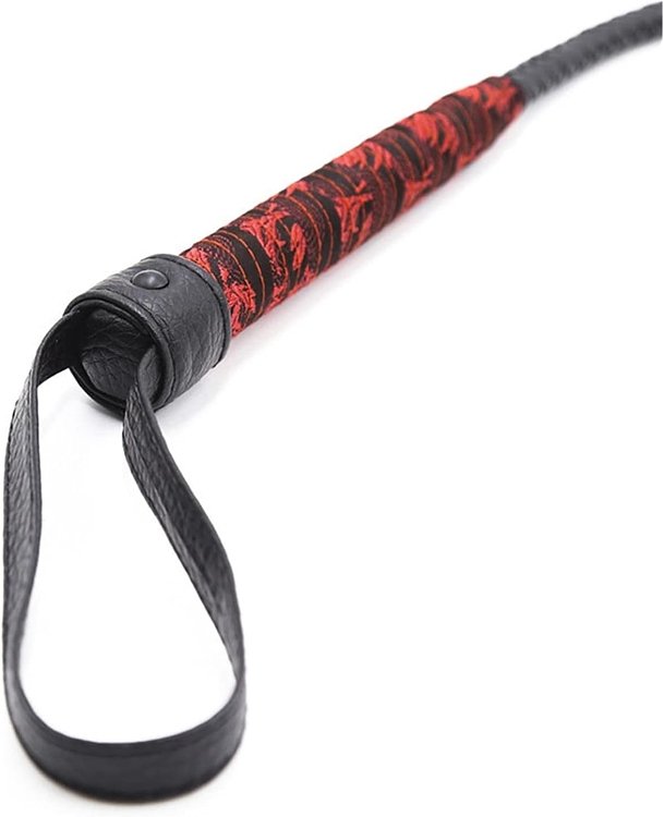SMD Stallion, Leather Whip and Flogger, BDSM Μαστίγιο, Red / Black