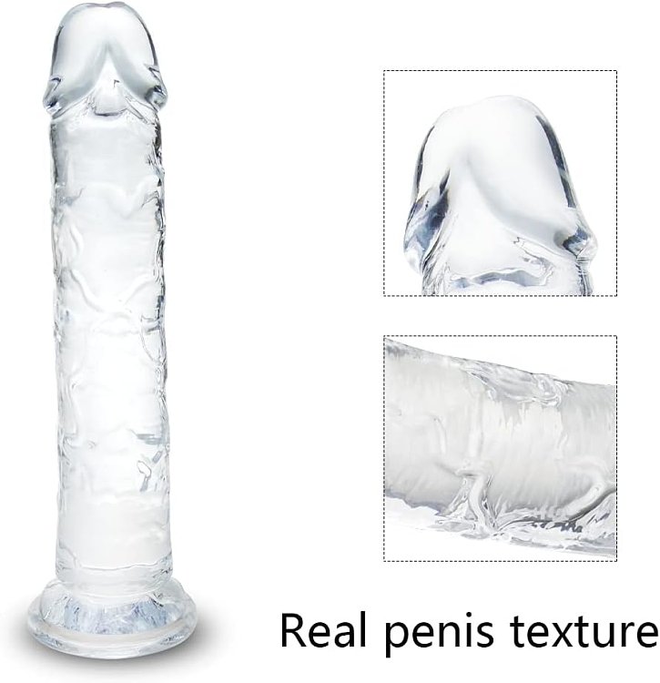 SMD Vanguard, Realistic Dildo 21cm Ρεαλιστικό Dildo με Βεντούζα, Clear