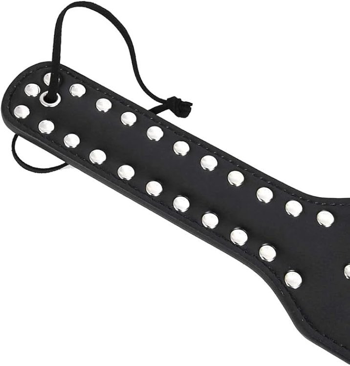 SMD Doit Paddle Studded Hearts 34cm από Vegan Leather, Black