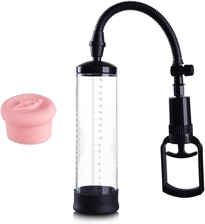 SMD The Big Man, Penis Enlargement Pump With Silicone Vagina Sleve, 25cm, Black