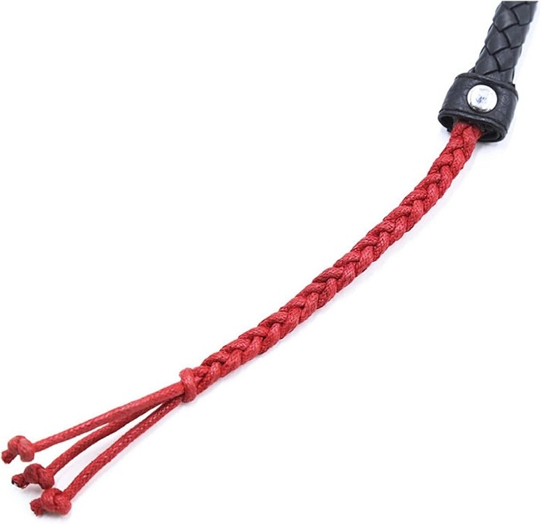 SMD Stallion, Leather Whip and Flogger, BDSM Μαστίγιο, Red / Black