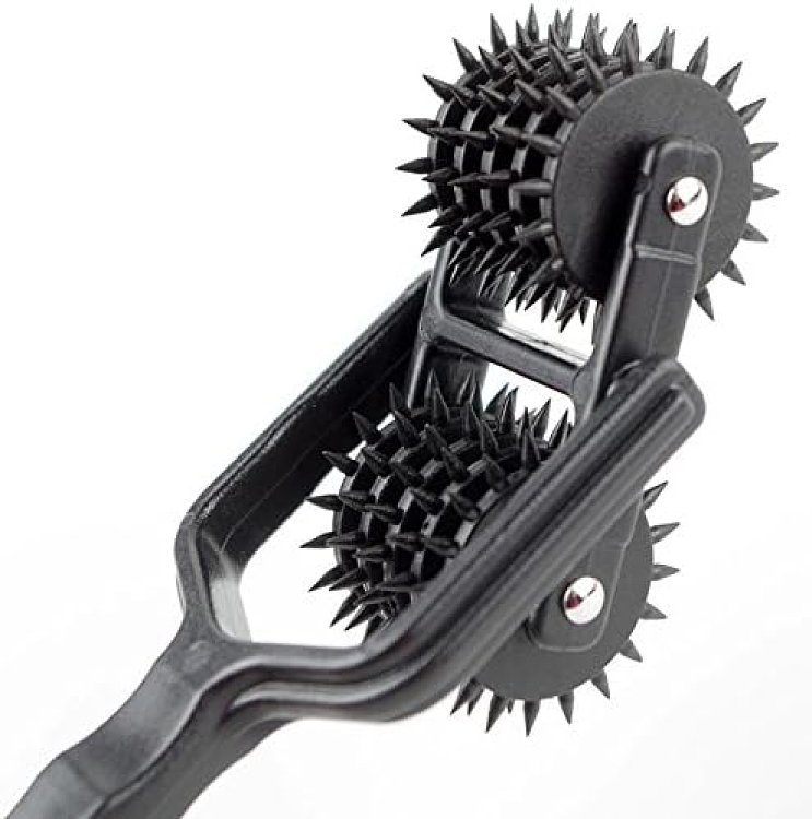SMD SpireX, Spiked Double 5 Row Pinwheel, Dual Sensitivity Wheel, Black