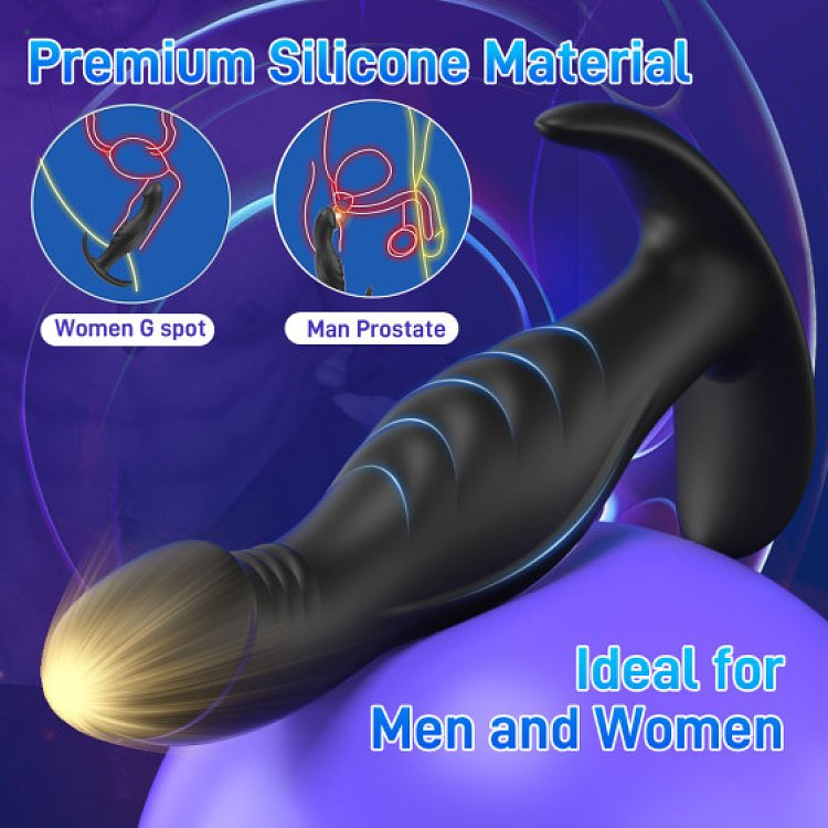 SMD Butt Plug Set For Couples Realistic Edition, Ρεαλιστική Πρωκτική Σφήνα από Σιλικόνη, Σετ των 3 (S / M / L ), Black
