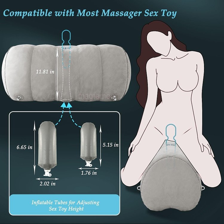 SMD Posture Mattress, Sex Pillow Cushion with Bondage Cuffs, Cross Strap & Nipple Clamps BDSM Kit