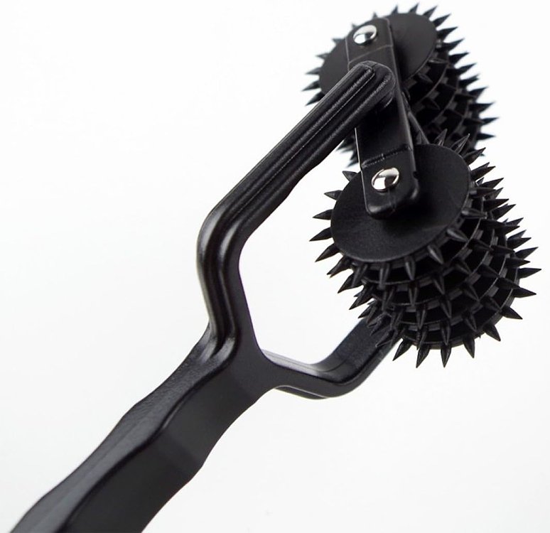 SMD SpireX, Spiked Double 5 Row Pinwheel, Dual Sensitivity Wheel, Black