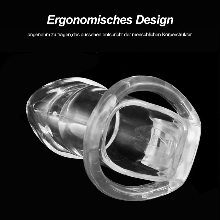 SMD EnCaged, Chastity Male Penis Cage, Adjustable 4 Fits, Hidden Lock & Hollow Design, Clear