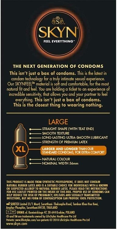 Skyn Large (King Size) Condoms 10pcs