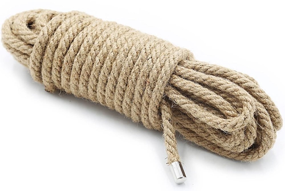 SMD Bow Tie 5m., Hemp Rope with Metal Tip, BDSM Tie Rope Cotton, Skin Color