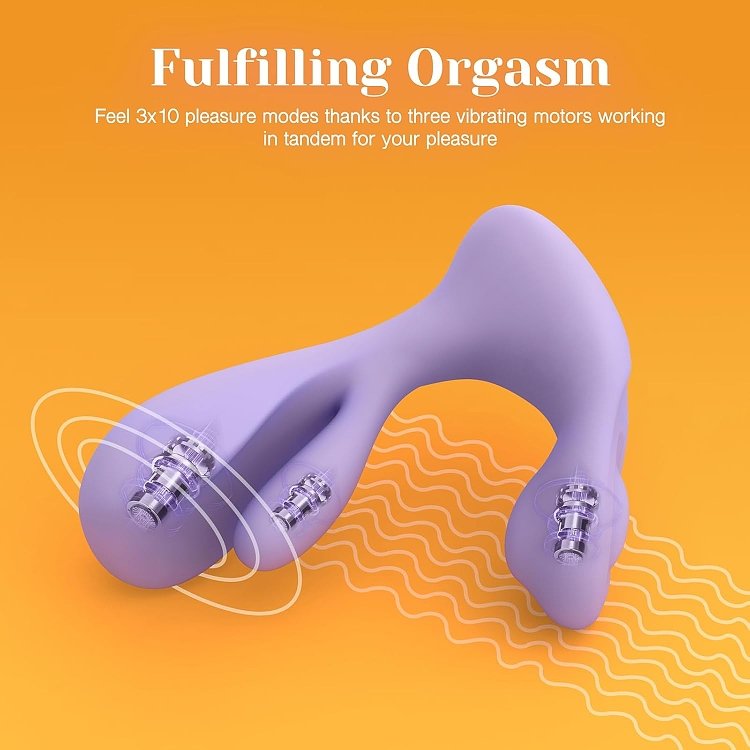 Tracy's Dog Swirlii Rotating Vibrator, Remote & Dual G-Spot & Clitoris Stimulation, Purple