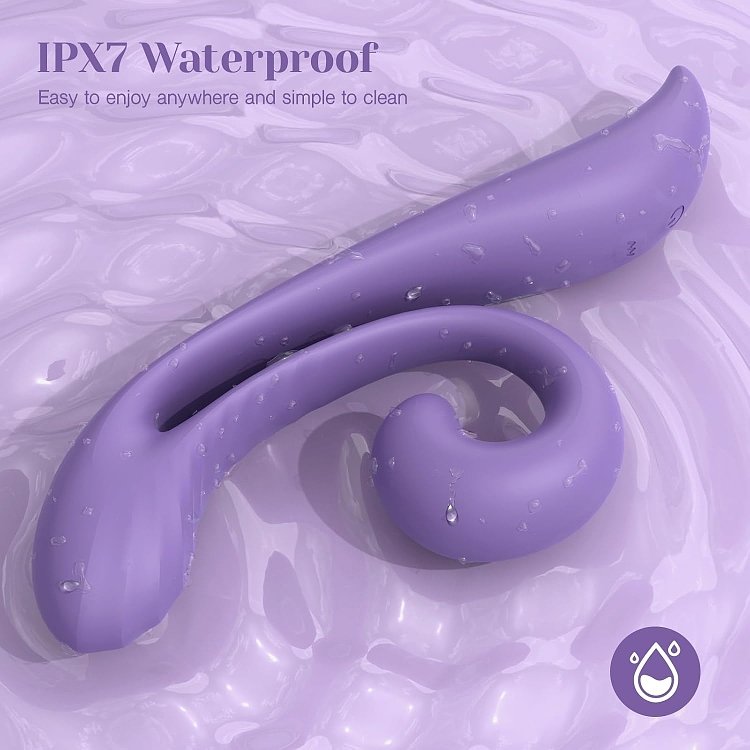 Tracy's Dog Junibell Clitoral Rabbit Vibrator, Dual Stimualtion, Liquid Silicone, 10 Vibration Modes, Whisper-Quiet, Lavender