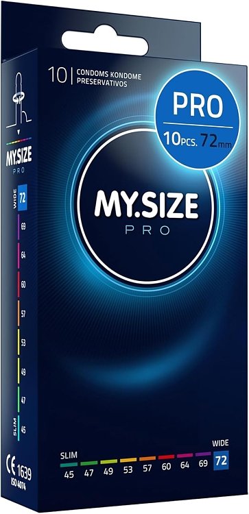 My Size Pro Προφυλακτικά 72mm, Size 8 XXL, 10τμχ