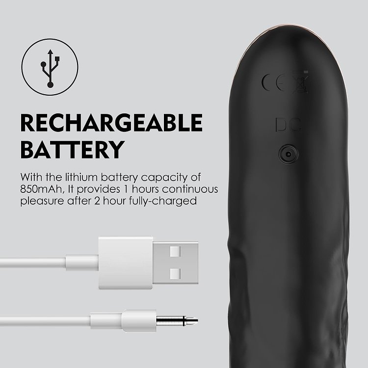 SMD Wet Dream, Rabbit Clitoral Stimulation and G Spot Vibrator 2-in1, Διπλός Δονητής με 10 Vibrating Modes 24.5cm, Black