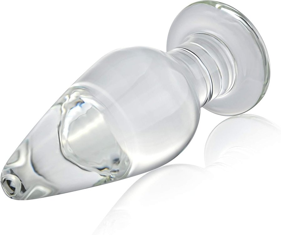 SMD Luxxaa Glass Butt Plug, Πρωκτική Σφήνα M 11.5cm, Transparent