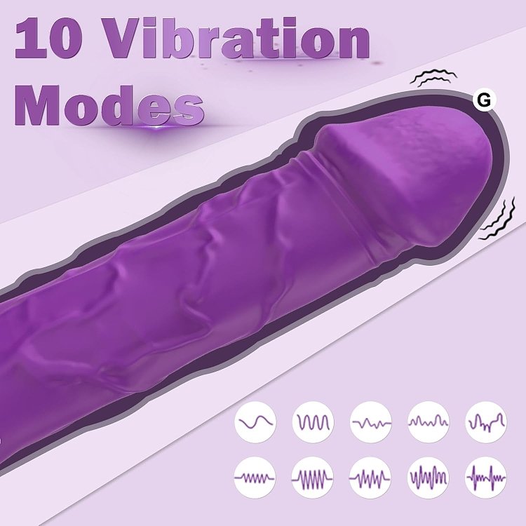 SMD Jumper Pocket, Realistic Vibrator Dildo 18cm Ρεαλιστικός Δονητής, Purple