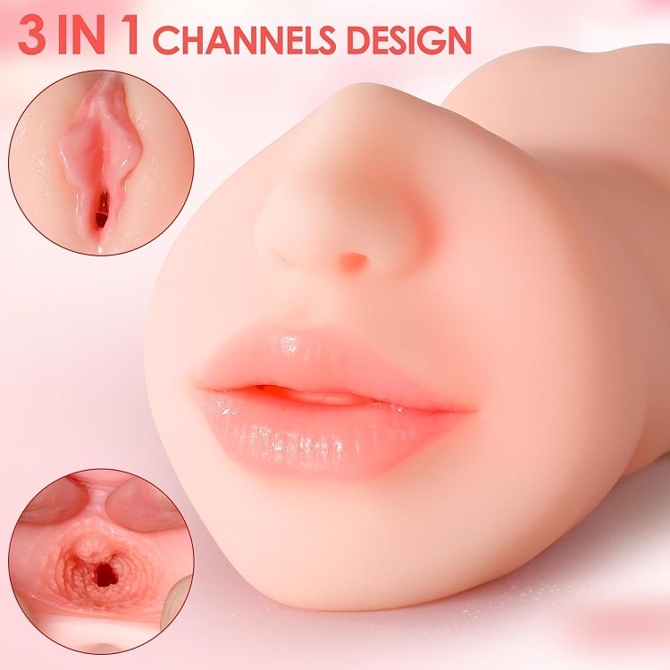SMD Vixen Karen, 3-in-1 Masturbator with 3D Textured Realistic Pussy, Mouth & Ass