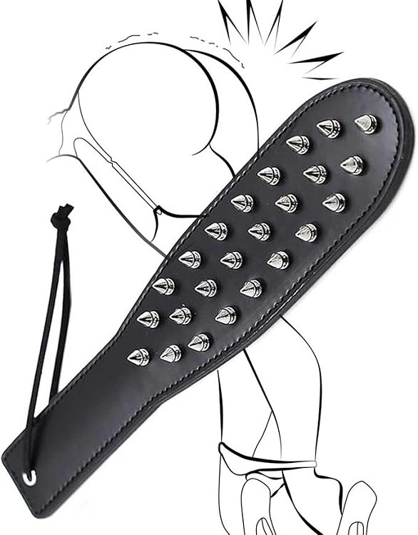 SMD Doit Paddle with Nails 34cm from Vegan Leather, Black