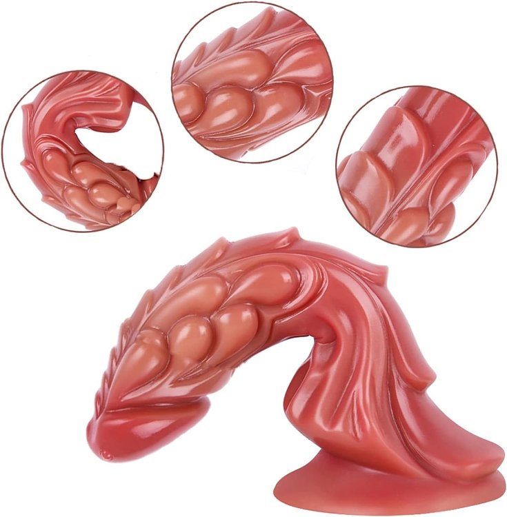 SMD Savage Monster Dildo Collection, Realistic Beast Dildo With Suction Cup, 21cm, Brown