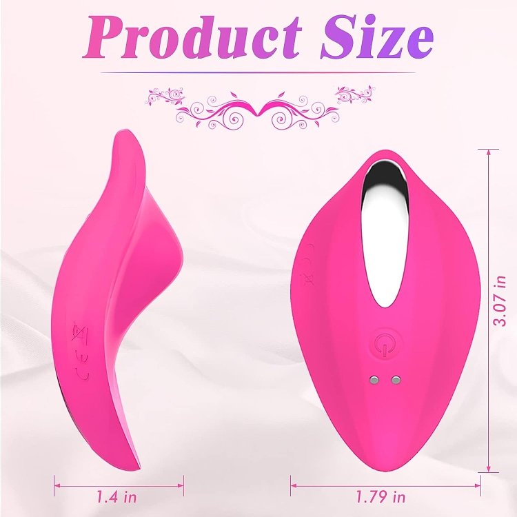 SMD Mini Wearable Clit Vibrator, Wireless Use with Controller, 12 Vibrating Modes, Pink