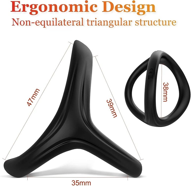 SMD Mr Strong, 3-in-1 Cock Ring and Penis Enhancer, Black