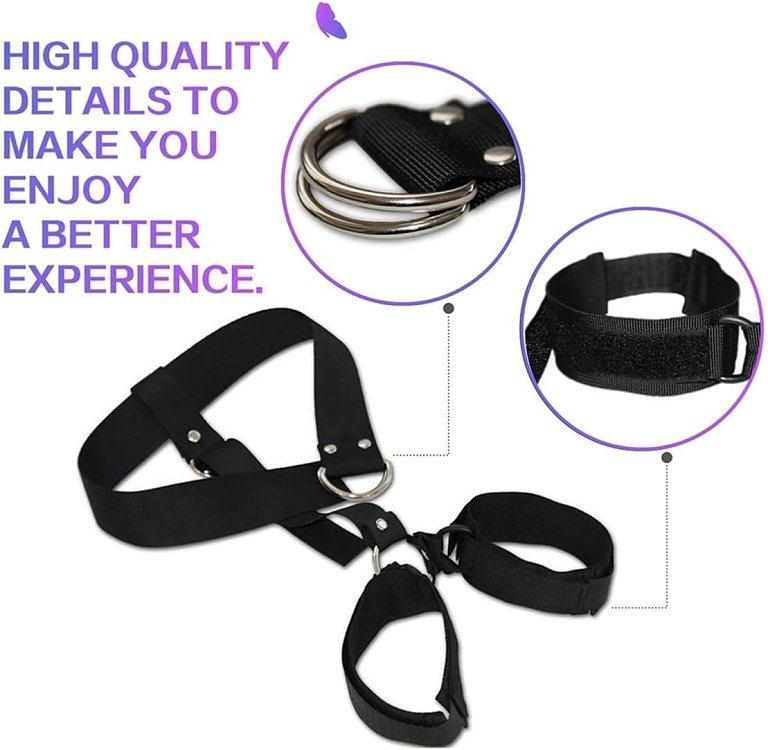 SMD Bound & Helpless, BDSM Neck & Wrist Restraint Kit for Beginners, Black