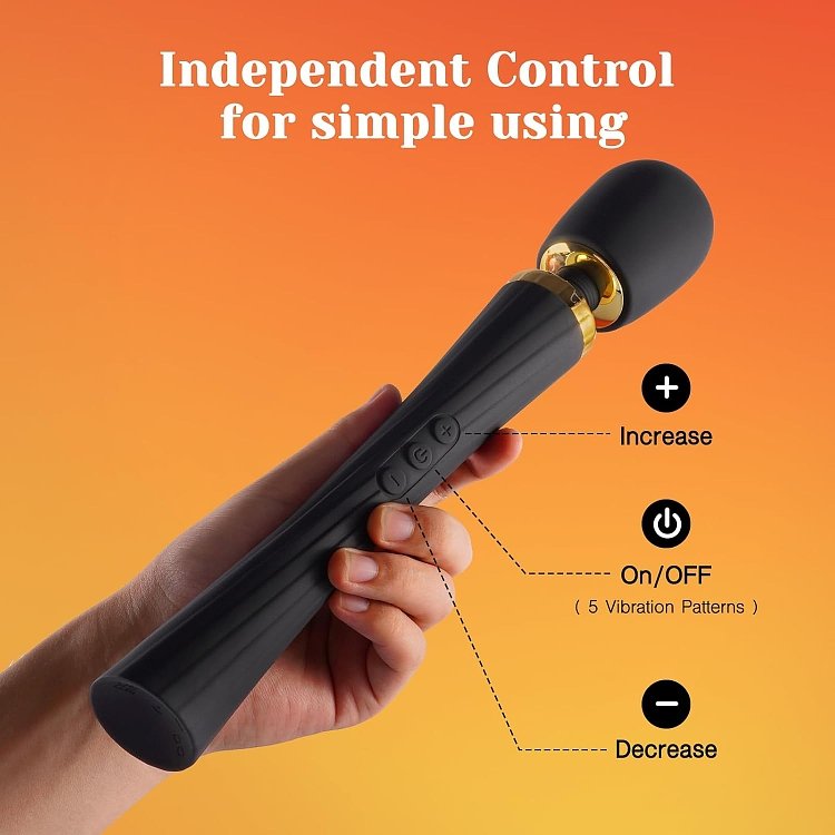 Tracy's Dog Wand Vibrator, Aσύρματος Κλειτοριδικός Δονητής, Black