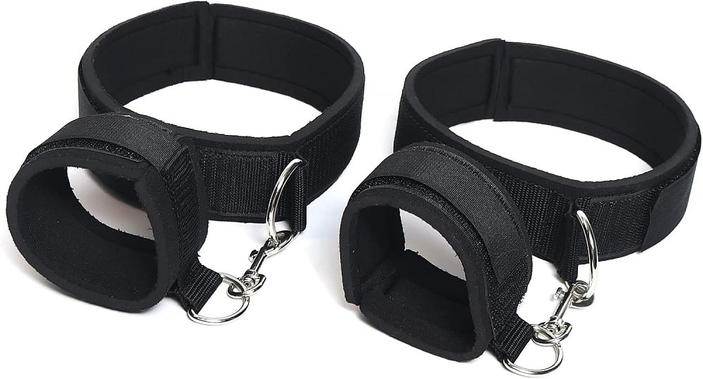 SMD Restrain me, Thigh And Wrist Cuffs, BDSM Σετ Δεσίματος Μηρού με Καρπό, Black