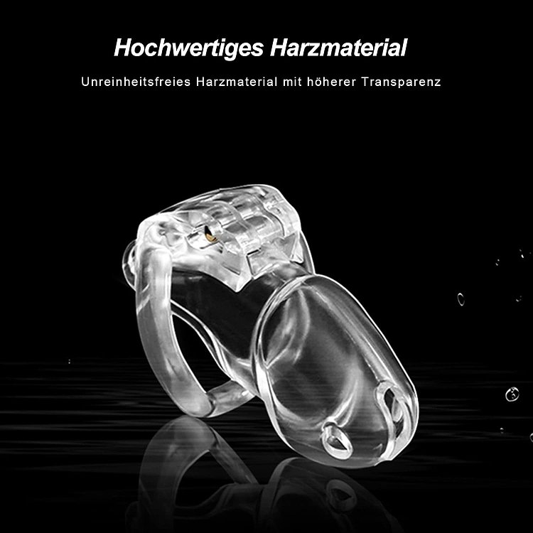 SMD EnCaged, Chastity Male Penis Cage, Adjustable 4 Fits, Hidden Lock & Hollow Design, Clear