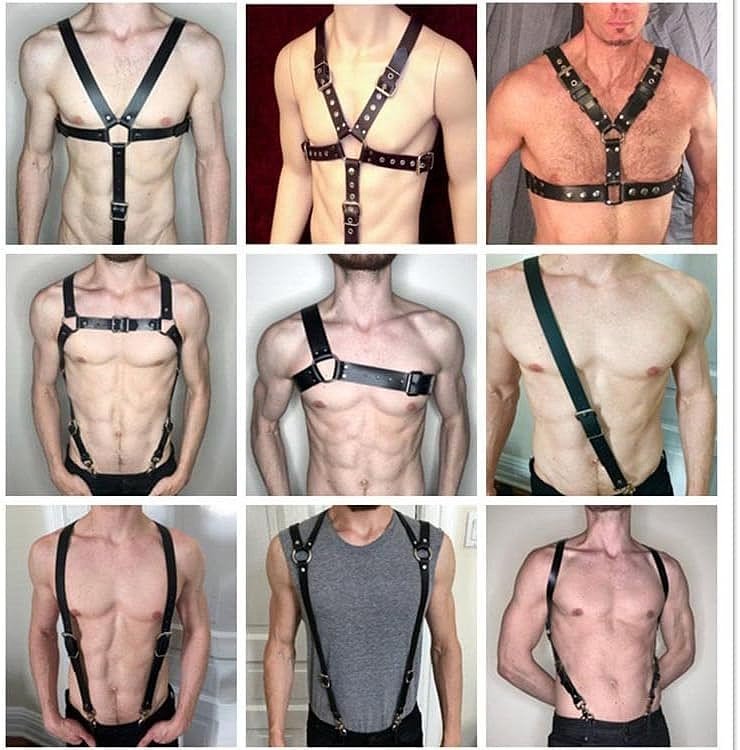 SMD Crossbow, Men's Strap Harness από Vegan Leather, Black