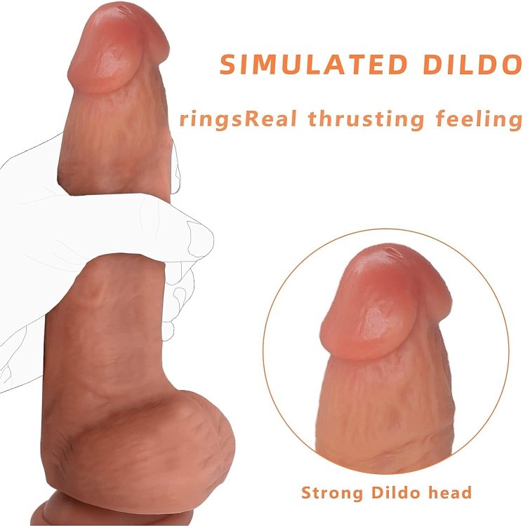 SMD Panas, Realistic Dildo Silicone, Ρεαλιστικό Ομοιώμα Πέους με Όρχεις και Βεντούζα, 20cm, Flesh