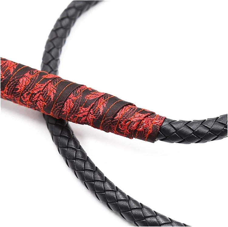 SMD Stallion, Leather Whip and Flogger, BDSM Μαστίγιο, Red / Black