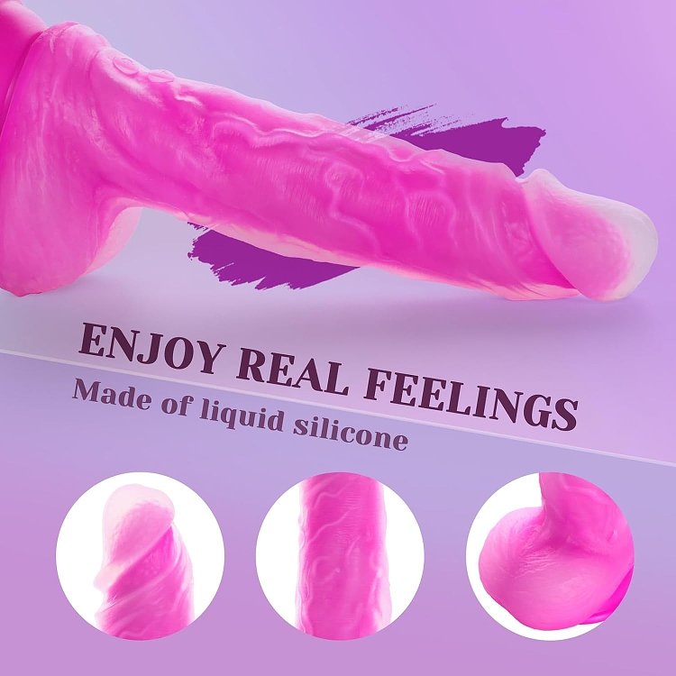 Tracy’s Dog JeliVoy Realistic Dildo 23.5cm, Remote Control, Thrusting & Heating Function, Rose