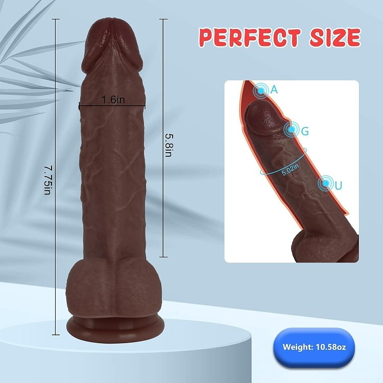 SMD Boytoy Realistic Dildo, Ρεαλιστικό Ομοιώμα Πέους με Όρχεις και Βεντούζα, 19.5cm, Black