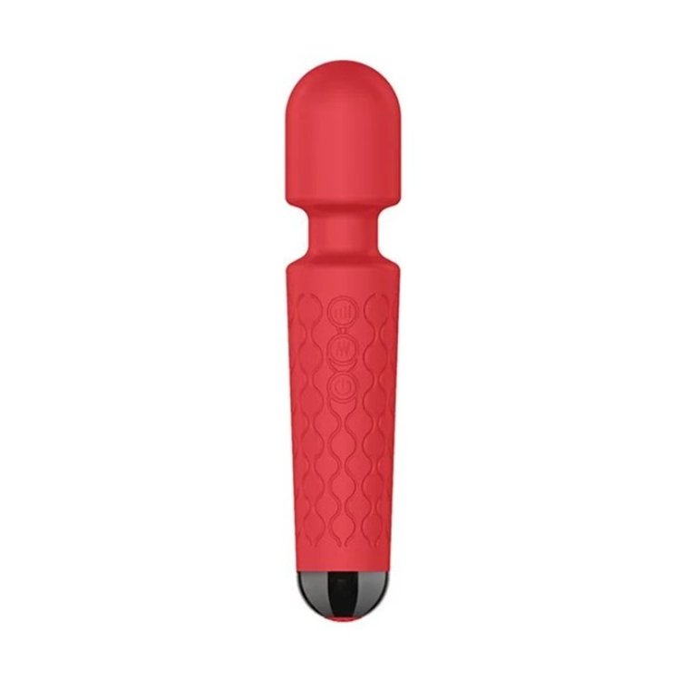 SMD Vibrator Wand, Ασύρματος Κλειτοριδικός δονητής, 20 Vibrations & 8 intensities, Red