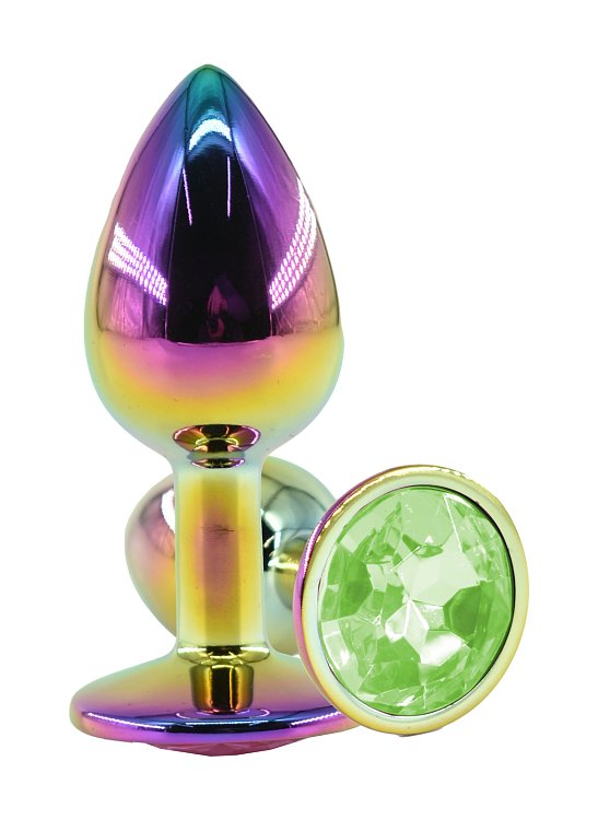 SMD Butt Plug, Πρωκτική Σφήνα S 7cm, Iris / Green Diamond