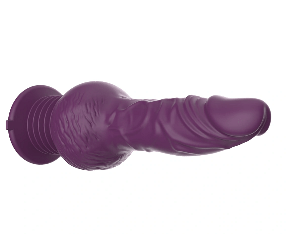 SMD Drill'n'Thrill, Thrusting Realistic Dildo Vibrator, 25cm 3 Bouncing & 10 Vibration Modes, Purple
