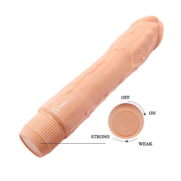 SMD Rosario, Realistic Vibrator Dildo 24cm Multi-Speed, Flesh