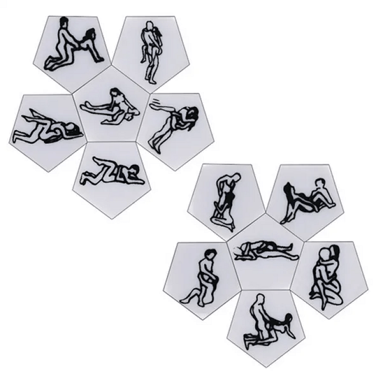 SMD Lucky Lovers White Dice, Couples Intimacy Game Play Dice With 12 Positions, Ερωτικό Ζάρι με 12 Στάσεις, White
