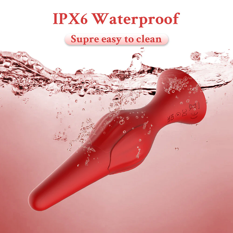 SMD The Smart Plug, App Controlled Butt Plug Vibrator, Πρωκτική Σφήνα με Δόνηση με Χειρισμό μέσω Κινητού & Remote, Red