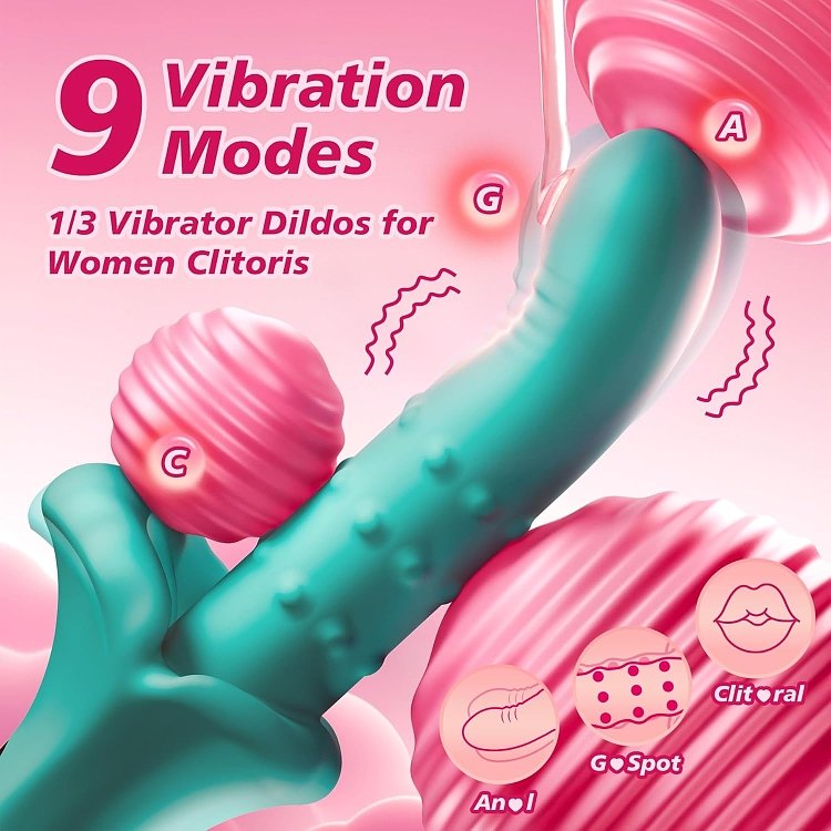 SMD Erotikon, Rose Clitoral Stimulation and G Spot Vibrator 2-in1, Διπλός Δονητής με 27 Stimulating Modes, Green