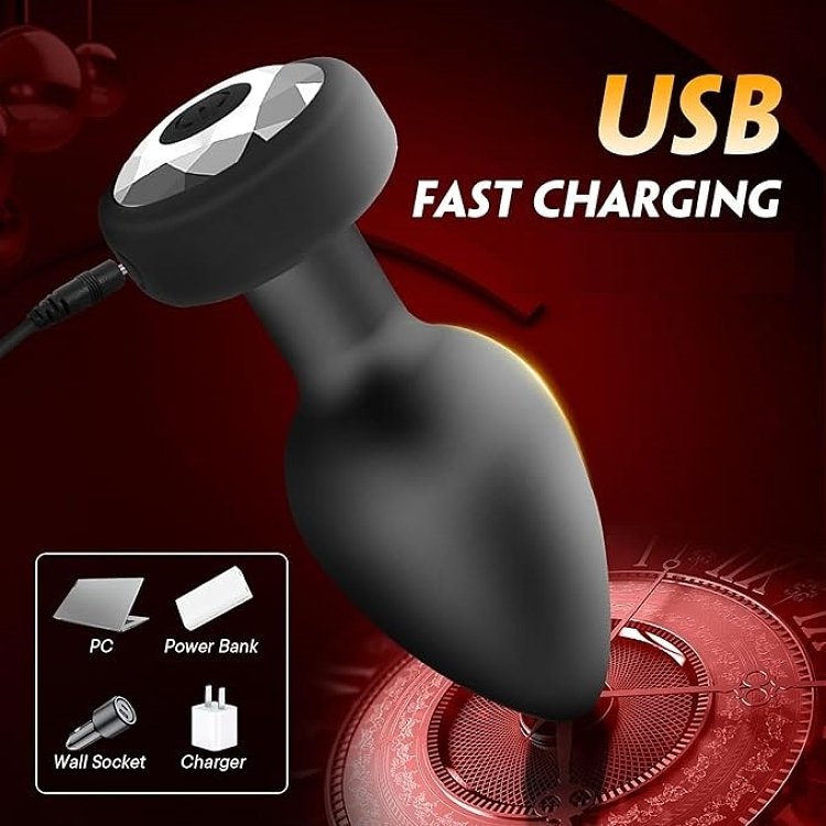 SMD Vibra Plug, Remote Controlled Butt Plug Vibrator, Πρωκτική Σφήνα με Δόνηση με Χειρισμό μέσω Remote, Black