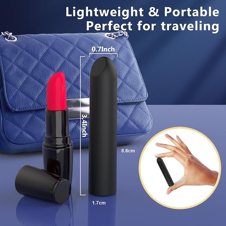 SMD Lipstick Vibrator for G spot, Clitoral & Anal stimulation, Ασύρματος με 10 επιλογές Δόνησης, Black