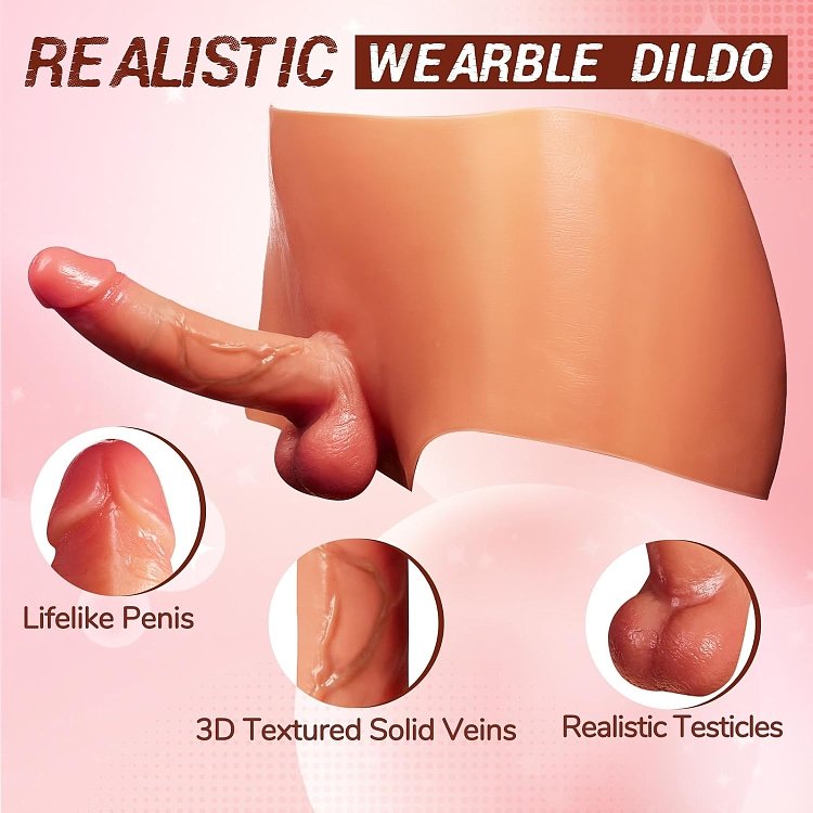 SMD Realistic Strap On Dildo Panty 18cm Skin Color