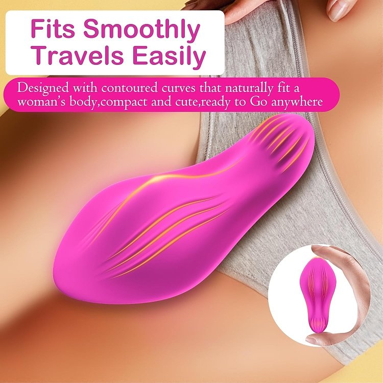 SMD Wearable Panty Thrill Vibrator, App-Controlled Portable Butterfly Vibrator for Couples, 9 Modes, IPX7 Waterproof, Purple