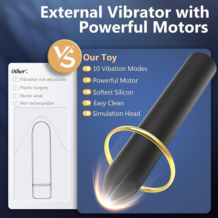 SMD Lipstick Vibrator for G spot, Clitoral & Anal stimulation, Ασύρματος με 10 επιλογές Δόνησης, Black