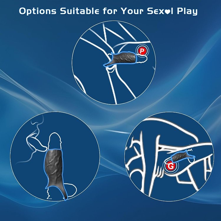 SMD Phalanx Vibrating Penis Sleeve & Testicles Ring, Δονούμενο Δαχτυλίδι & Κάλυμμα Πέους, 10 Vibration Modes, Black