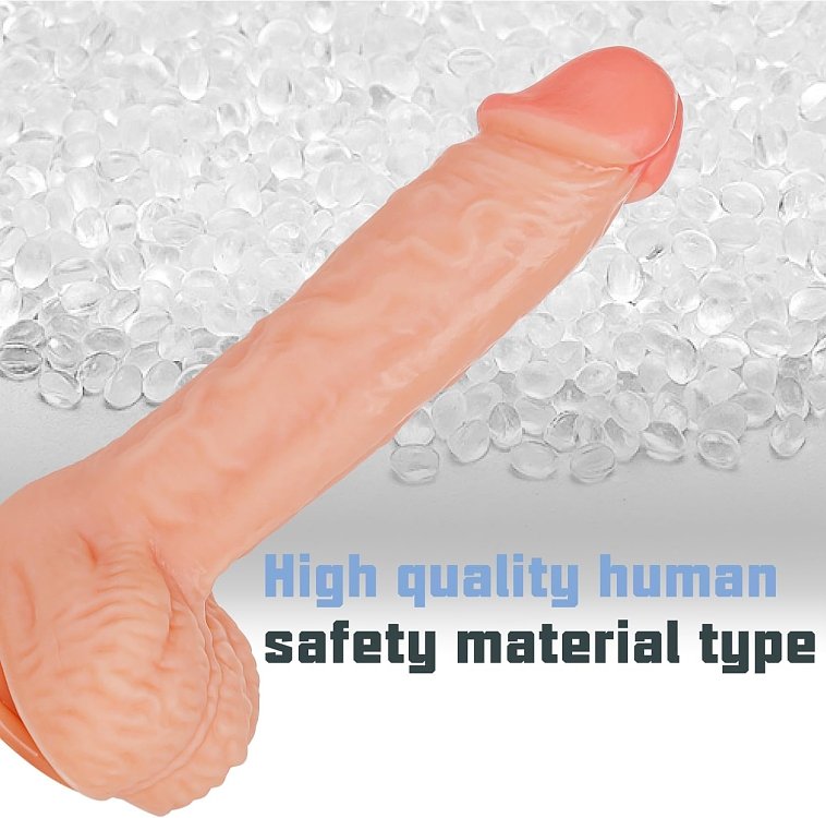 SMD Hardyman Realistic Dildo, Ρεαλιστικό Ομοιώμα Πέους με Όρχεις και Βεντούζα, 23cm, Flesh